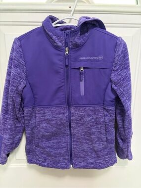Free Country Purple Girls' Hooded Zip Jacket